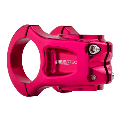 Attacco manubrio BURGTEC ENDURO MK3 rosa — vista posteriore a tre quarti