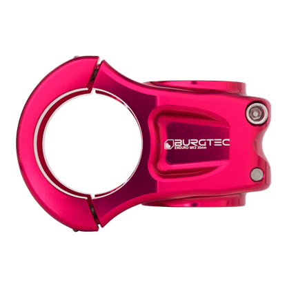 Attacco manubrio BURGTEC ENDURO MK3 rosa — vista laterale