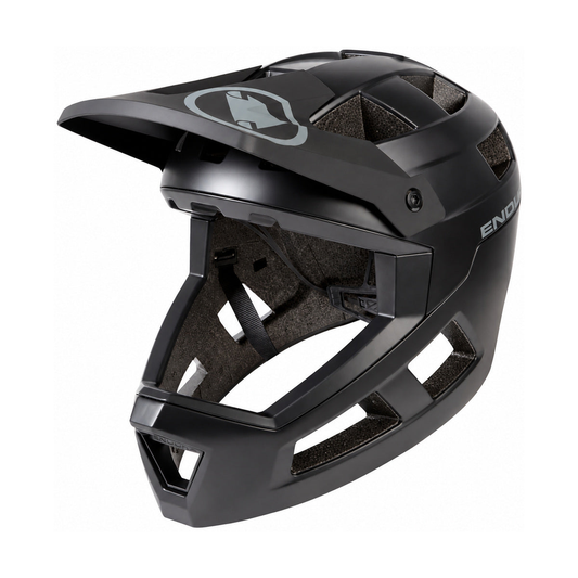 Casco MTB ENDURA SINGLETRACK INTEGRALE MIPS nero — sfondo bianco