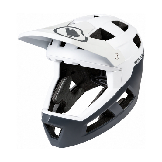 Casco MTB ENDURA SINGLETRACK INTEGRALE MIPS bianco/grigio — sfondo bianco