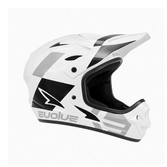 Casco Evolve Storm bianco e nero lucido