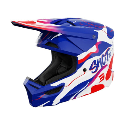 Casco BMX SHOT FURIOUS Junior Beast Blu Rosso Lucido