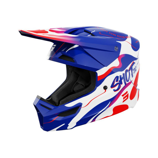 Casco BMX SHOT FURIOUS Junior Beast Blu Rosso Lucido