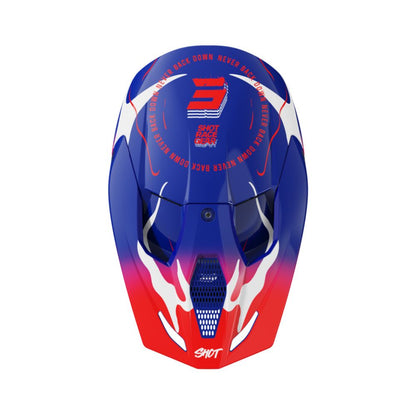 Casco BMX SHOT FURIOUS Junior Beast Blu Rosso Lucido