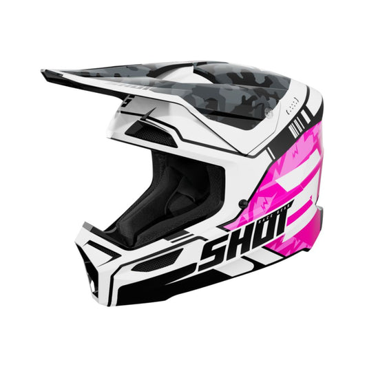 Casco BMX SHOT FURIOUS Junior Flash Rosa Lucido