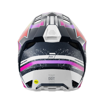 Casco BMX SHOT LITE Racing Blu Giallo Neon Perlato