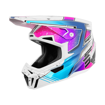 Casco BMX SHOT LITE Racing Bianco Rosa Perlato