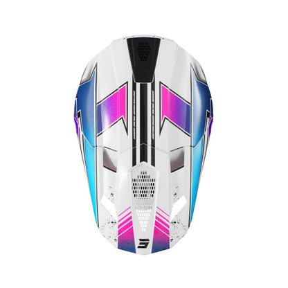 Casco BMX SHOT LITE Racing Bianco Rosa Perlato