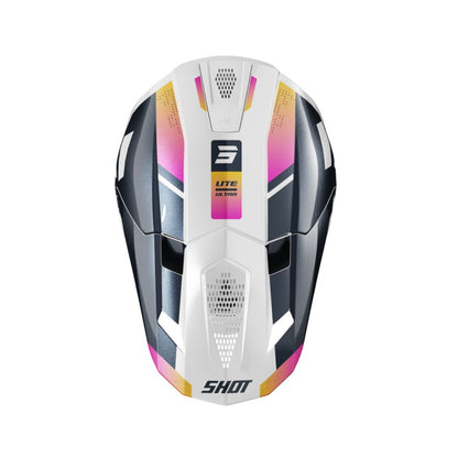 Casco BMX SHOT LITE Ultra Blu Arancione Rosa Perlato