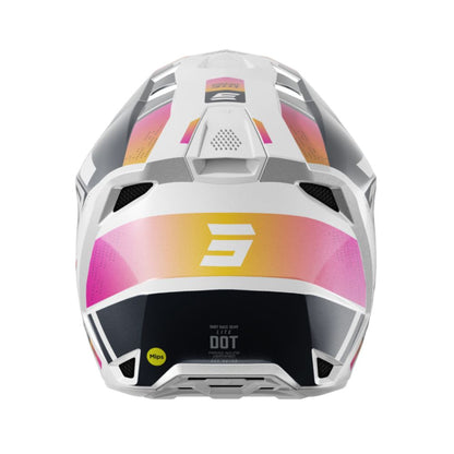 Casco BMX SHOT LITE Ultra Blu Arancione Rosa Perlato