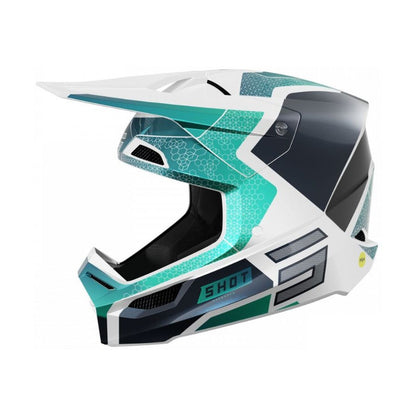 Casco BMX SHOT RACE Phaser Blu Turchese Perlato