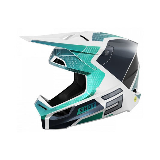 Casco BMX SHOT RACE Phaser Blu Turchese Perlato