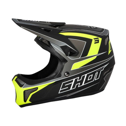 Casco BMX SHOT ROGUE Level Nero Giallo Neon Opaco