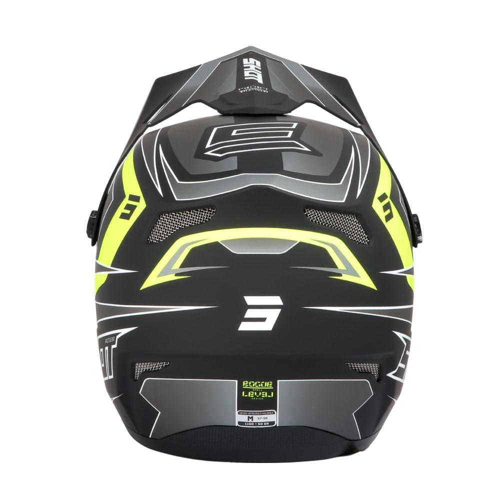 Casco BMX SHOT ROGUE Level Nero Giallo Neon Opaco