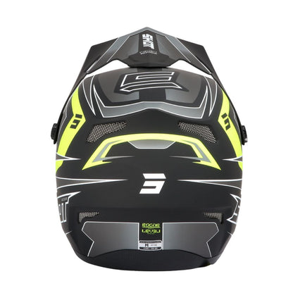 Casco BMX SHOT ROGUE Level Nero Giallo Neon Opaco