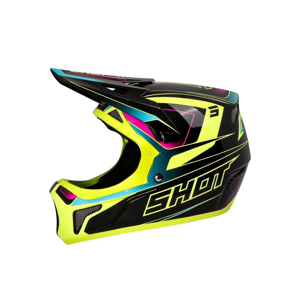 Casco BMX SHOT ROGUE Level Giallo Neon/Rosa Perlato