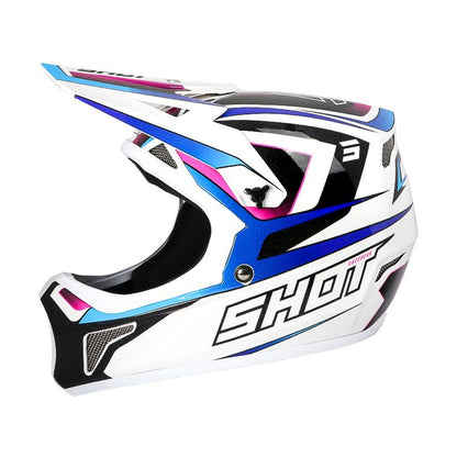 Casco BMX SHOT ROGUE Level Bianco Blu Perlato