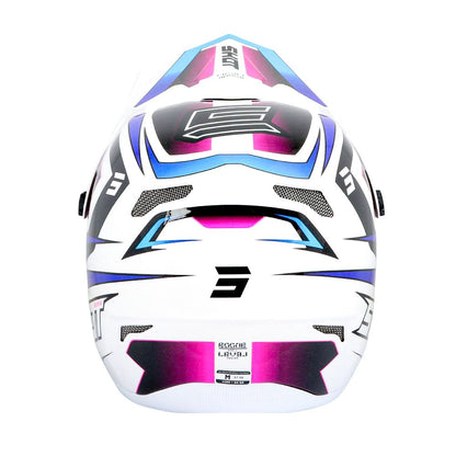 Casco BMX SHOT ROGUE Level Bianco Blu Perlato