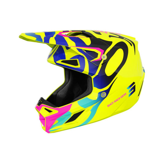 Casco BMX SHOT SPEED Junior Ghost Giallo Neon Lucido