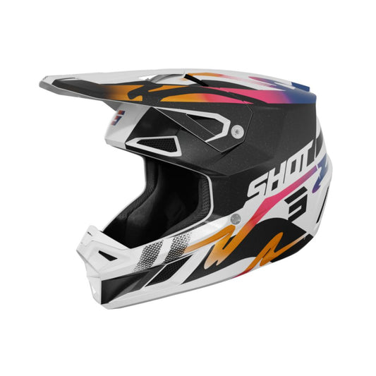 Casco BMX SHOT SPEED Wave Nero Bianco Perlato