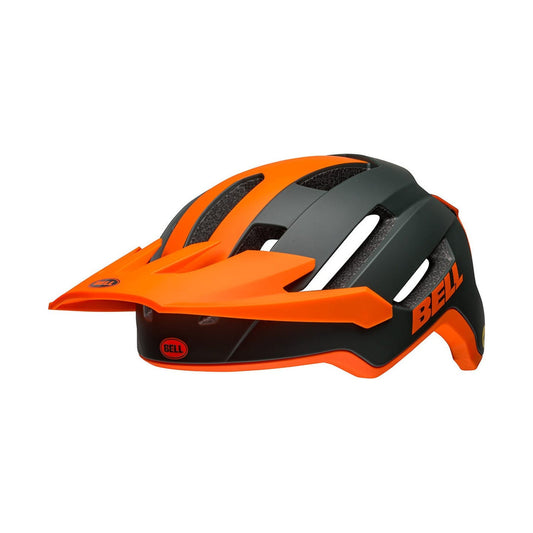 Casco MTB BELL 4FORTY AIR MIPS verde/arancione — vista rivolta a sinistra