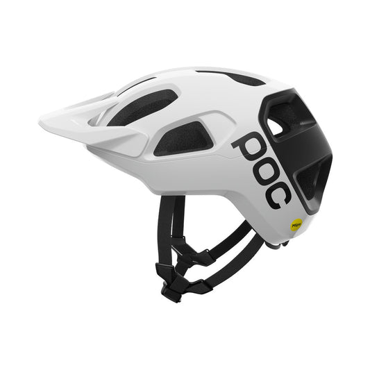 Casco MTB POC CULARIS bianco/nero opaco con logo — vista del prodotto