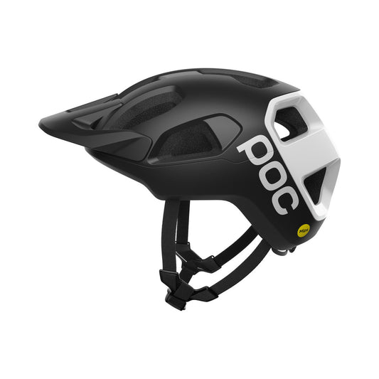 Casco MTB POC CULARIS nero/bianco opaco con logo — vista del prodotto