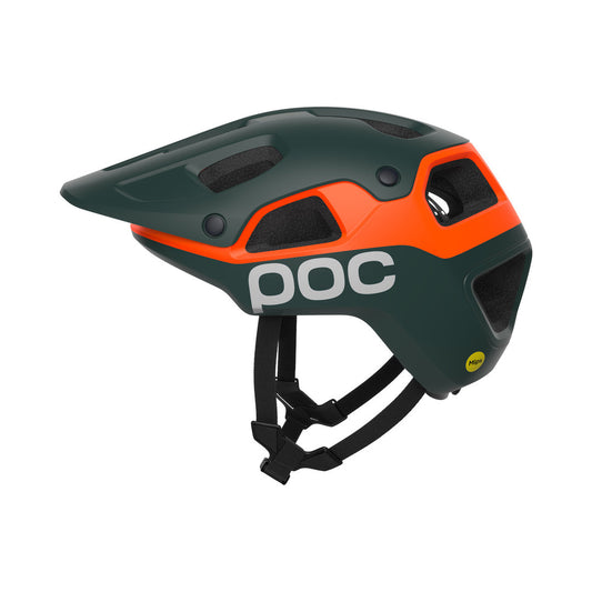 Casco MTB POC CULARIS PURE verde opaco/arancione opaco — vista del prodotto