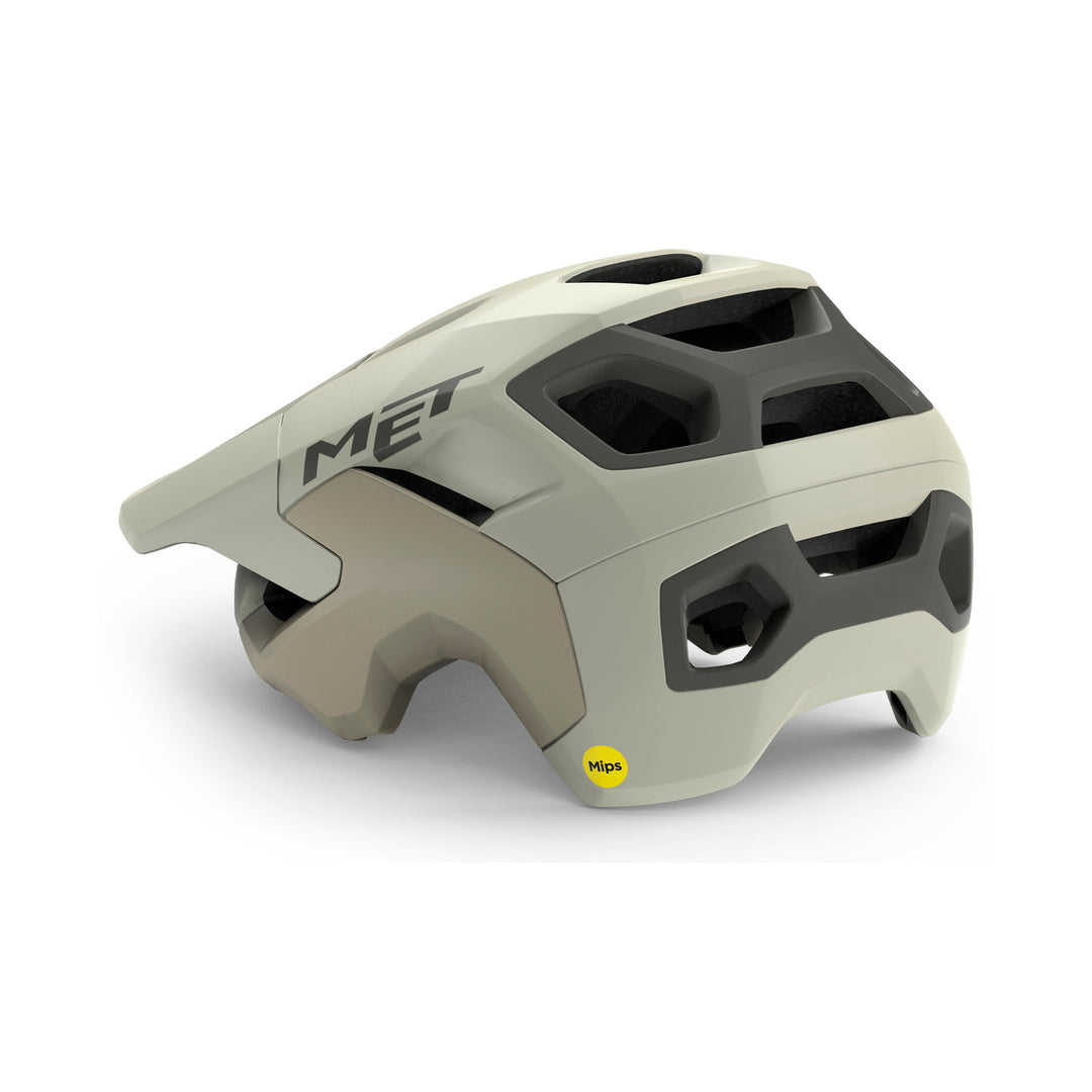 Casco MTB MET REVO MIPS bianco opaco — vista rivolta a sinistra