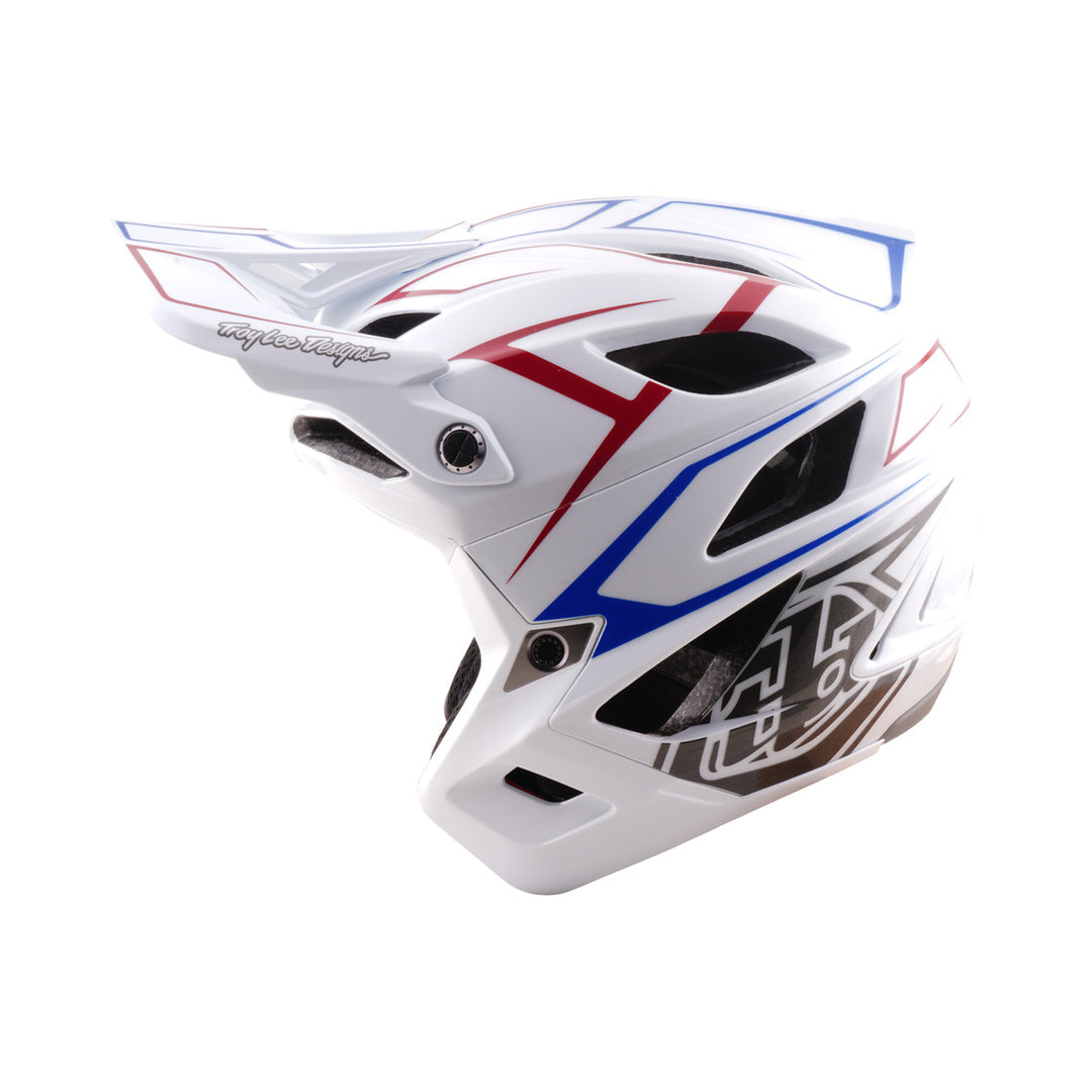 Casco MTB TROY LEE DESIGNS STAGE STUNT PINSTRIPE bianco — vista del prodotto