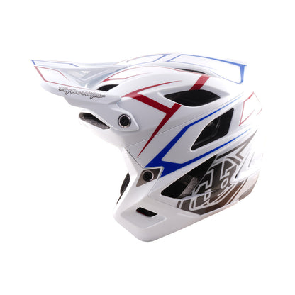 Casco MTB TROY LEE DESIGNS STAGE STUNT PINSTRIPE bianco — vista del prodotto