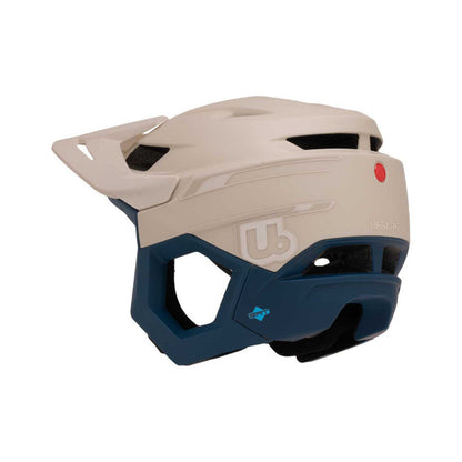 Casco MTB URGE RASCAS Smooth Stroke beige/blu — vista rivolta a sinistra