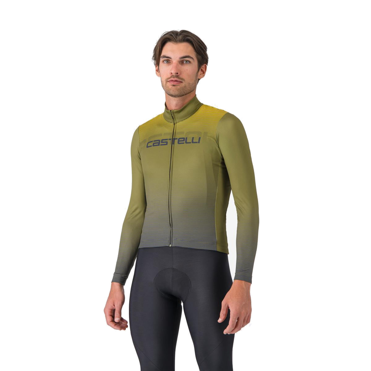 Maglia CASTELLLI APICE THERMAL a maniche lunghe blu/mango mojito