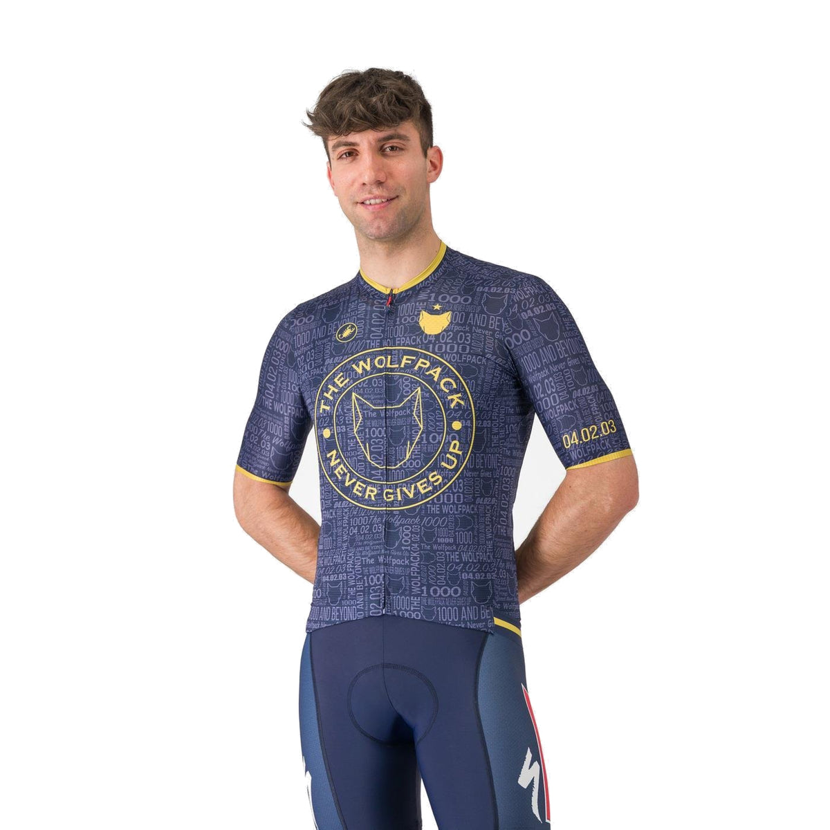 Maglia CASTELLI WOLFPACK 1000 VICTORY a maniche corte blu navy