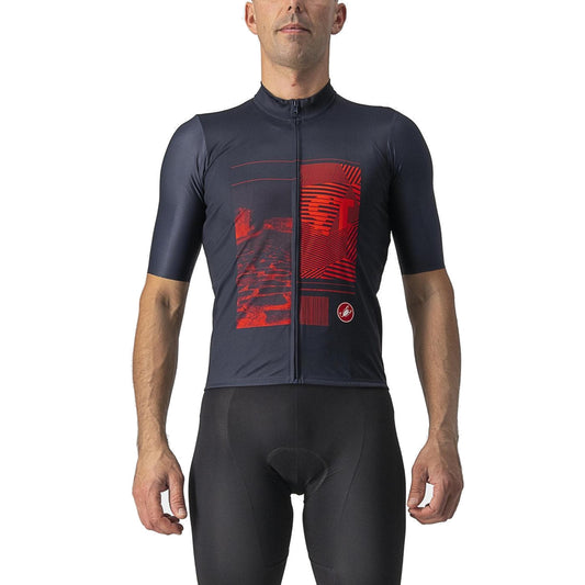 Maglia CASTELLI 13 SCREEN a maniche corte blu/rosso