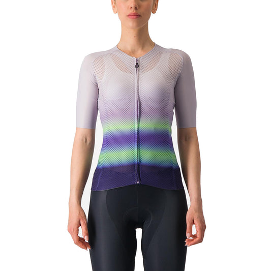 Maglia CASTELLI CLIMBER'S 4.0 W da donna a maniche corte viola/verde