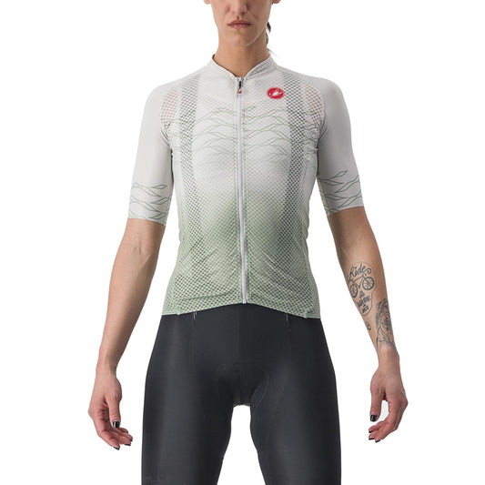 Maglia CASTELLI CLIMBER'S 2.0 W da donna a maniche corte grigio/verde