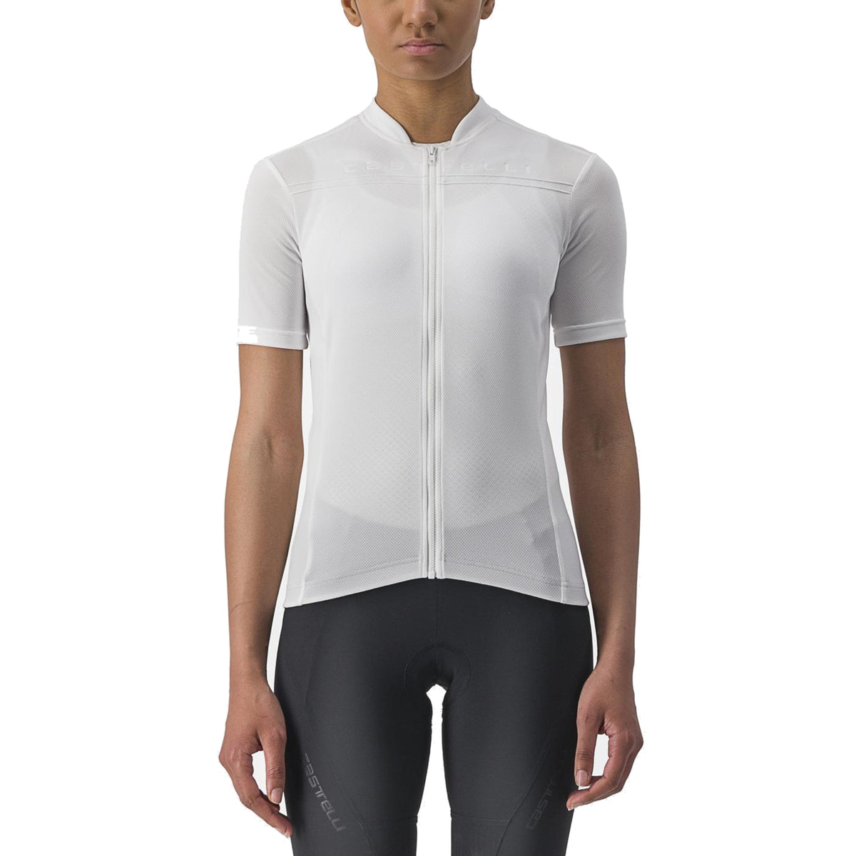 Maglia da ciclismo da donna CASTELLI ANIMA 4 a maniche corte bianca