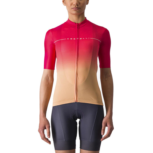 Maglia da donna CASTELLI SALITA a maniche corte rosa/arancione