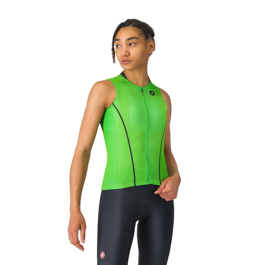 Maglia CASTELLI ANIMA FLOW da donna senza maniche verde