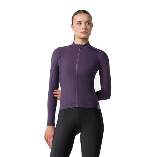 Maglia CASTELLI ESPRESSO THERMAL 2 a maniche lunghe da donna viola