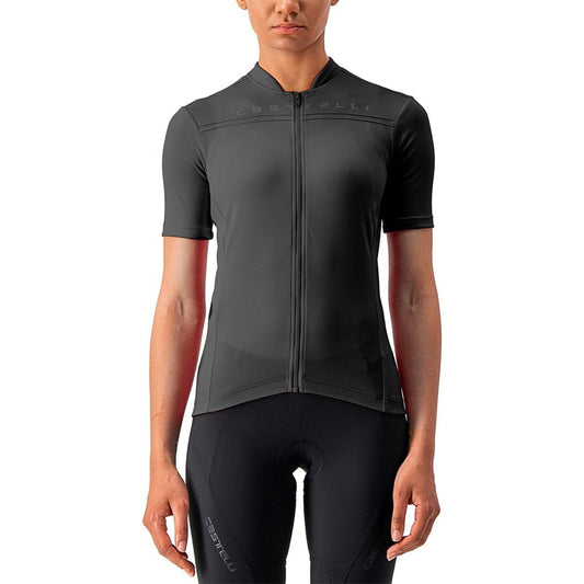 Maglia CASTELLI ANIMA 4 Donna Maniche Corte Nera