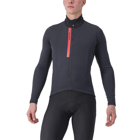 Maglia CASTELLI ENTRATA THERMAL a maniche lunghe nera/rossa