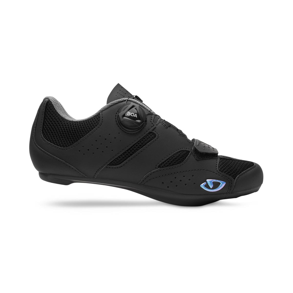 Scarpe da ciclismo su strada da donna GIRO SAVIX II nere — vista laterale esterna
