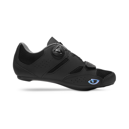 Scarpe da ciclismo su strada da donna GIRO SAVIX II nere — vista laterale esterna