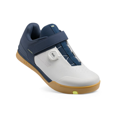 Scarpe MTB CRANKBROTHERS MALLET BOA CLIP blu navy/grigio/gomma — in uso