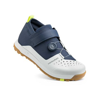 Scarpe MTB CRANKBROTHERS STAMP TRAIL BOA blu navy/grigio/gomma — vista a tre quarti