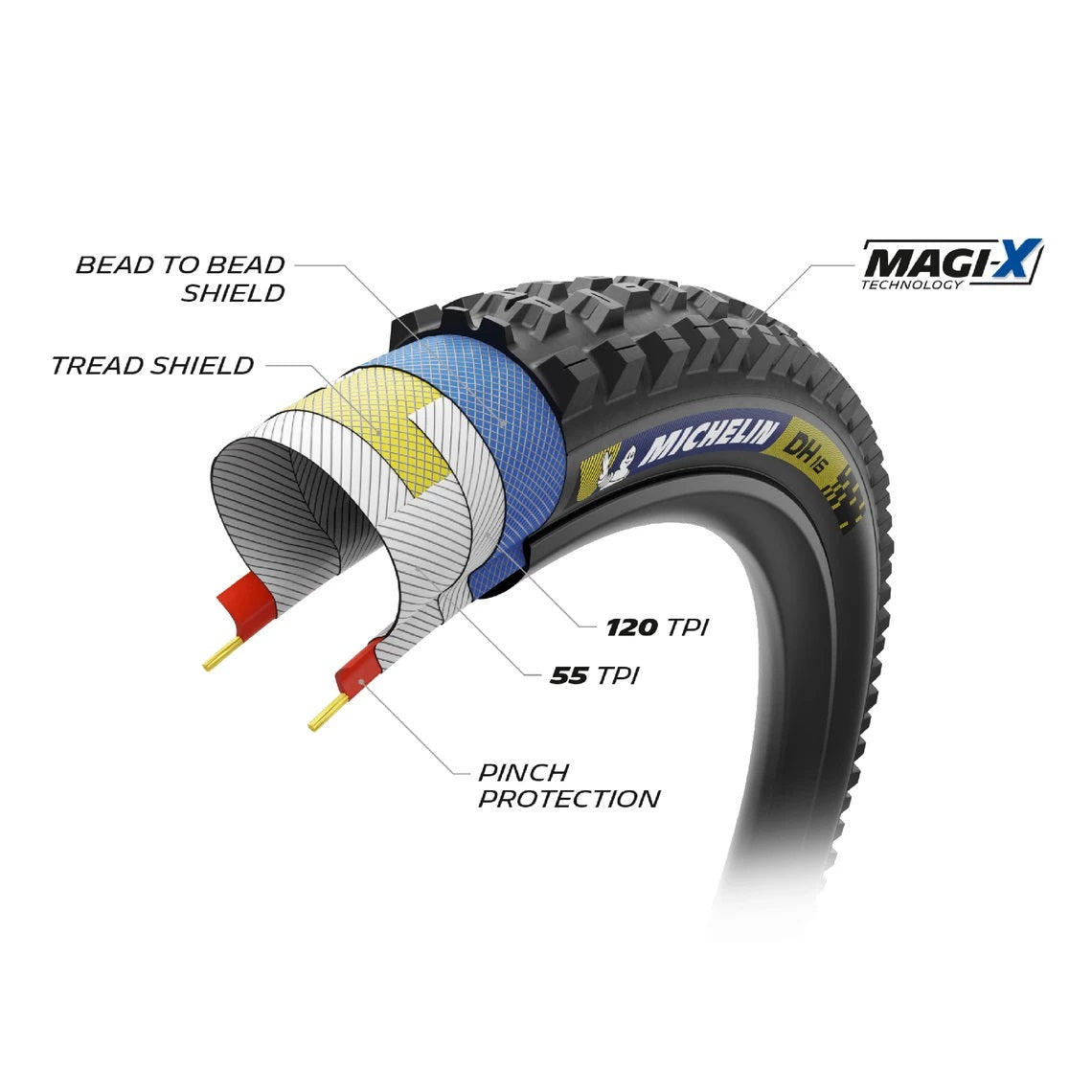 Copertone flessibile MICHELIN DH16 Racing Line Dark 29x2.40 Tubeless Ready