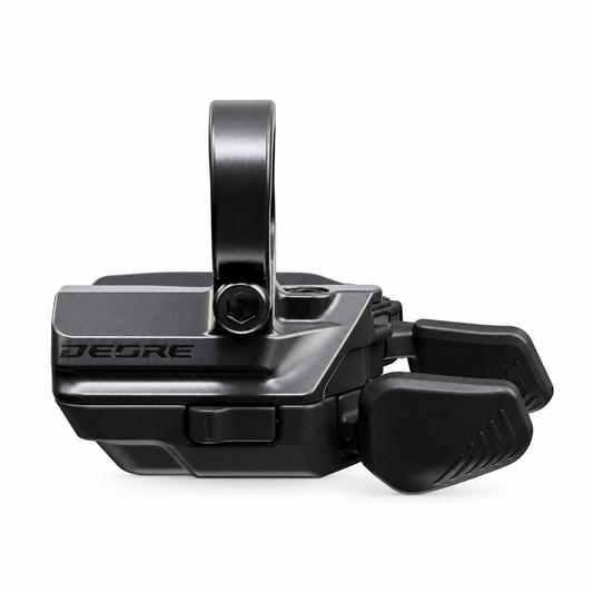 Comando cambio destro SHIMANO DEORE a 12 velocità SW-M6250-R — vista del prodotto su sfondo bianco