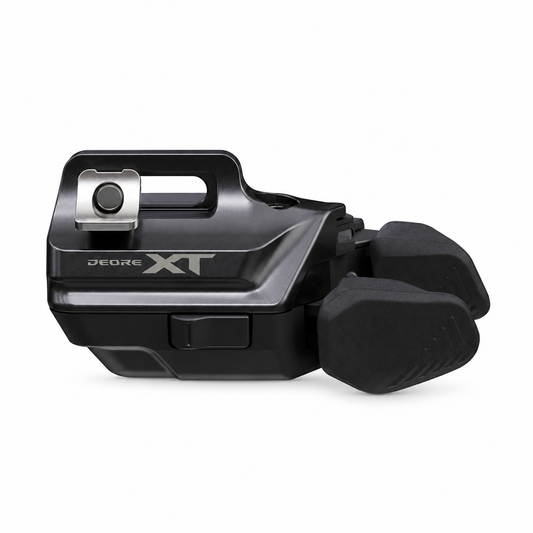 Comando cambio destro SHIMANO XT a 12 velocità SW-M8250-IR — vista del prodotto su sfondo bianco